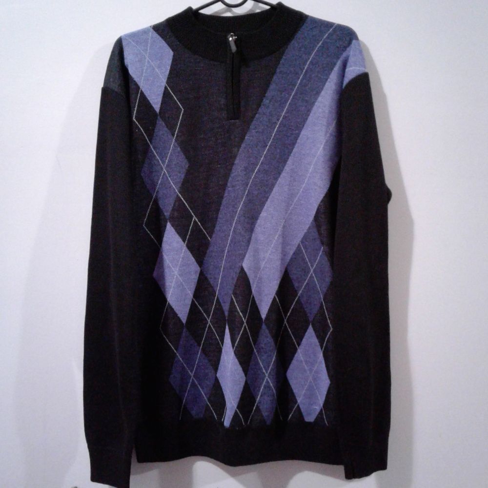 Men's Red Rhino Collection Sweater Pullover Black Blue XL